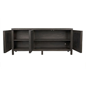 Quadrant 3 Door Sideboard, Ebony Walnut by Noir-Blue Hand Home
