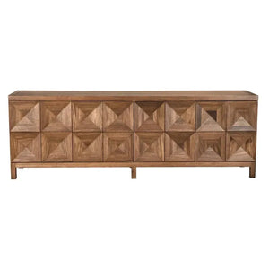 Quadrant 4 Door Sideboard, Dark Walnut-Noir Furniture-Blue Hand Home