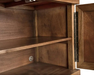 Quadrant 4 Door Sideboard, Dark Walnut-Noir Furniture-Blue Hand Home