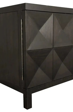 Quadrant 4 Door Sideboard, Ebony Walnut-Noir Furniture-Blue Hand Home