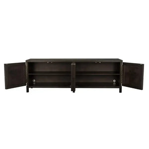 Quadrant 4 Door Sideboard, Ebony Walnut-Noir Furniture-Blue Hand Home