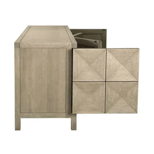 Quadrant 4 Door Sideboard, Washed Walnut-Noir Furniture-Blue Hand Home