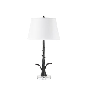 Rama Table Lamp Without Shade, Blackened Bronze Finish