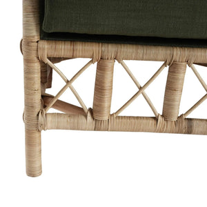 Rabana Rattan Loveseat-Blue Hand Home