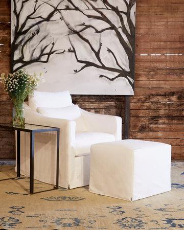 Rebecca Ottoman-Blue Hand Home