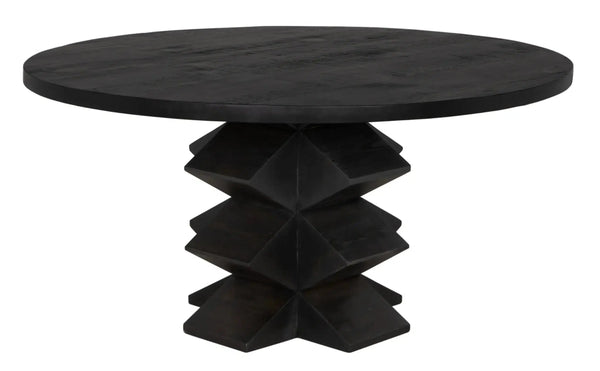 Reclaimed Lumber, Dolores Dining Table, Round - 60x60x30-Blue Hand Home