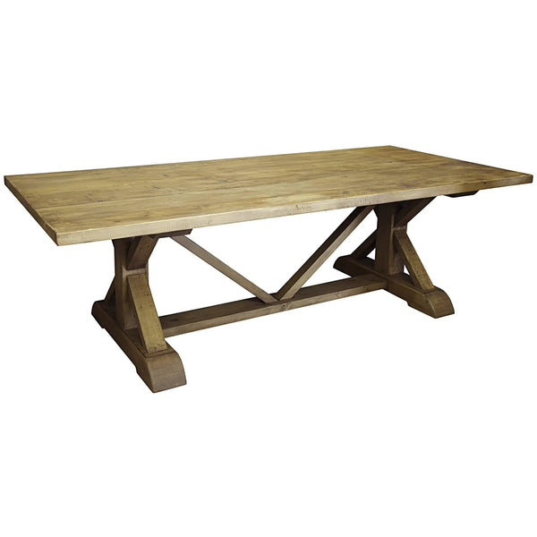 Reclaimed Lumber X-Dining Table - 120x44x30.5-Blue Hand Home