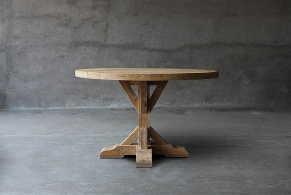 Reclaimed Teak Table R Base-Blue Hand Home