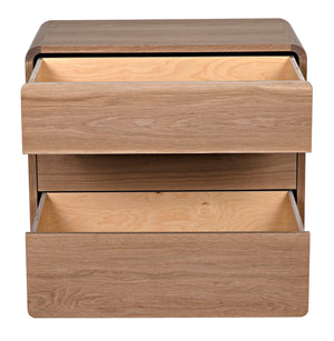 Redford Nightstand, Oak & Oak Plywood - 30x18x28-Blue Hand Home