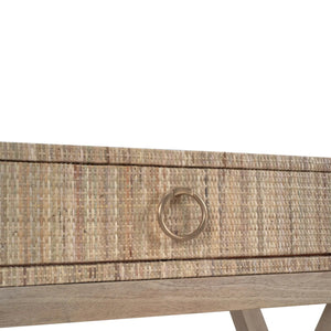 Renoir Rattan Bedside Table-Blue Hand Home