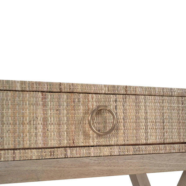 Renoir Rattan Bedside Table-Blue Hand Home