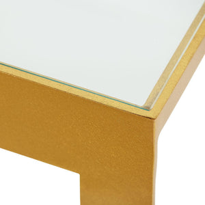 Rialto Nesting Tables Set of 2, Gold Leaf-Blue Hand Home