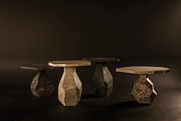 Rind Table, White Marble by Noir-Blue Hand Home