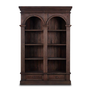 Roosevelt Double Arch Bookcase-Blue Hand Home