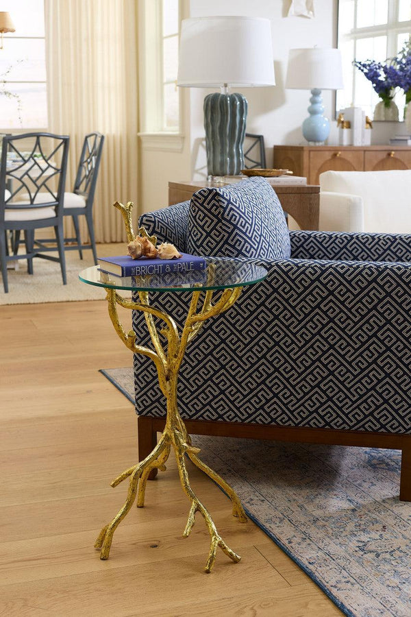 Rowan Accent Table-Blue Hand Home