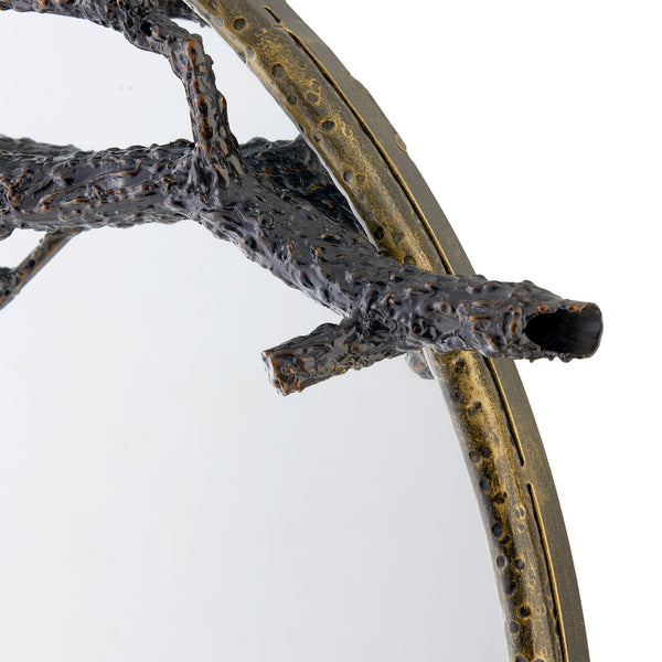 Rowan Mirror, Antique Brass