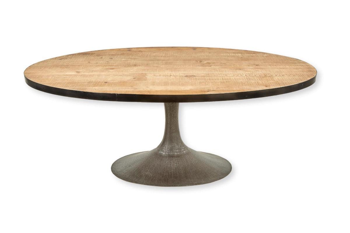 Oval industrial dining table hotsell