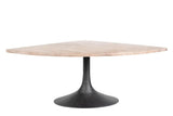 Megan Quarter Round Dining Table - Reclaimed Pine/Iron-Blue Hand Home