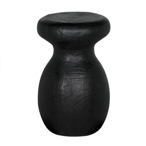 Samson Stool/Side Table, Black Burnt Resin-Noir Furniture-Blue Hand Home