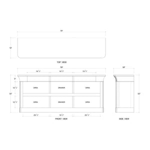 Sandhurst Larger Console-Blue Hand Home