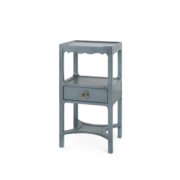 Sara 1-Drawer End Table-Blue Hand Home