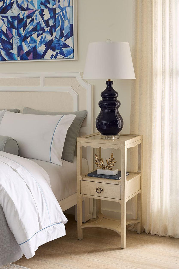 Sara 1-Drawer End Table-Blue Hand Home