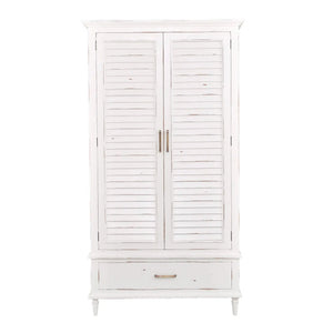 Sawyer Wardrobe w/ Shutter Door-Blue Hand Home