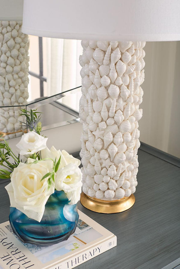 Sanibel Lamp Without Shade-Blue Hand Home