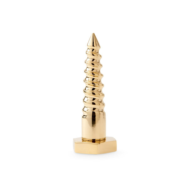 Screw Statue in Polished Solid Brass by Villa & House