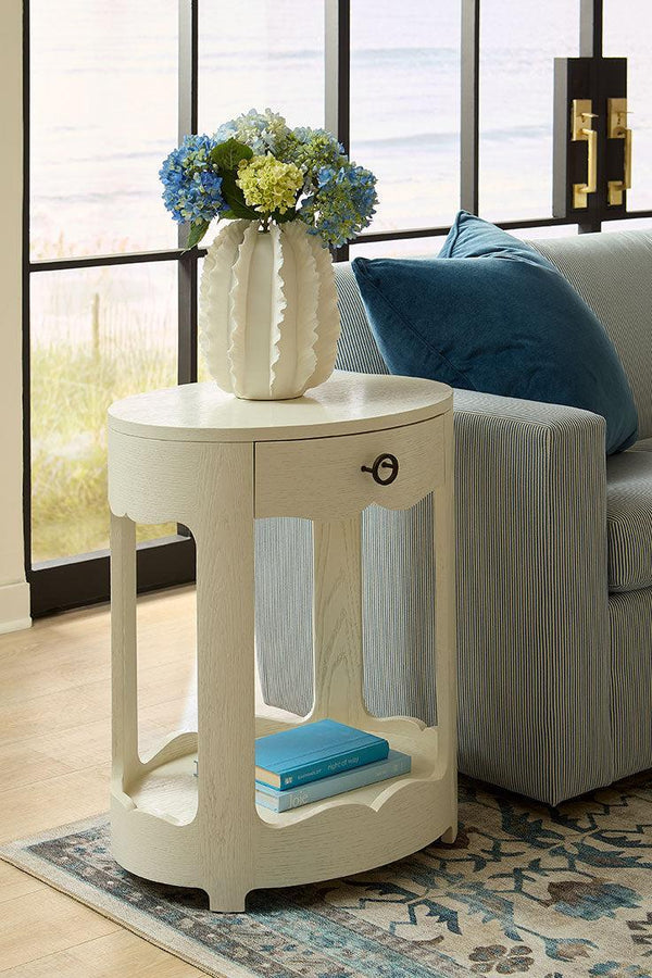 Scarlett 1-Drawer End Table-Blue Hand Home