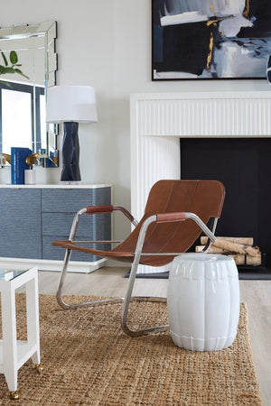 Sundar Stool/Side Table-Blue Hand Home