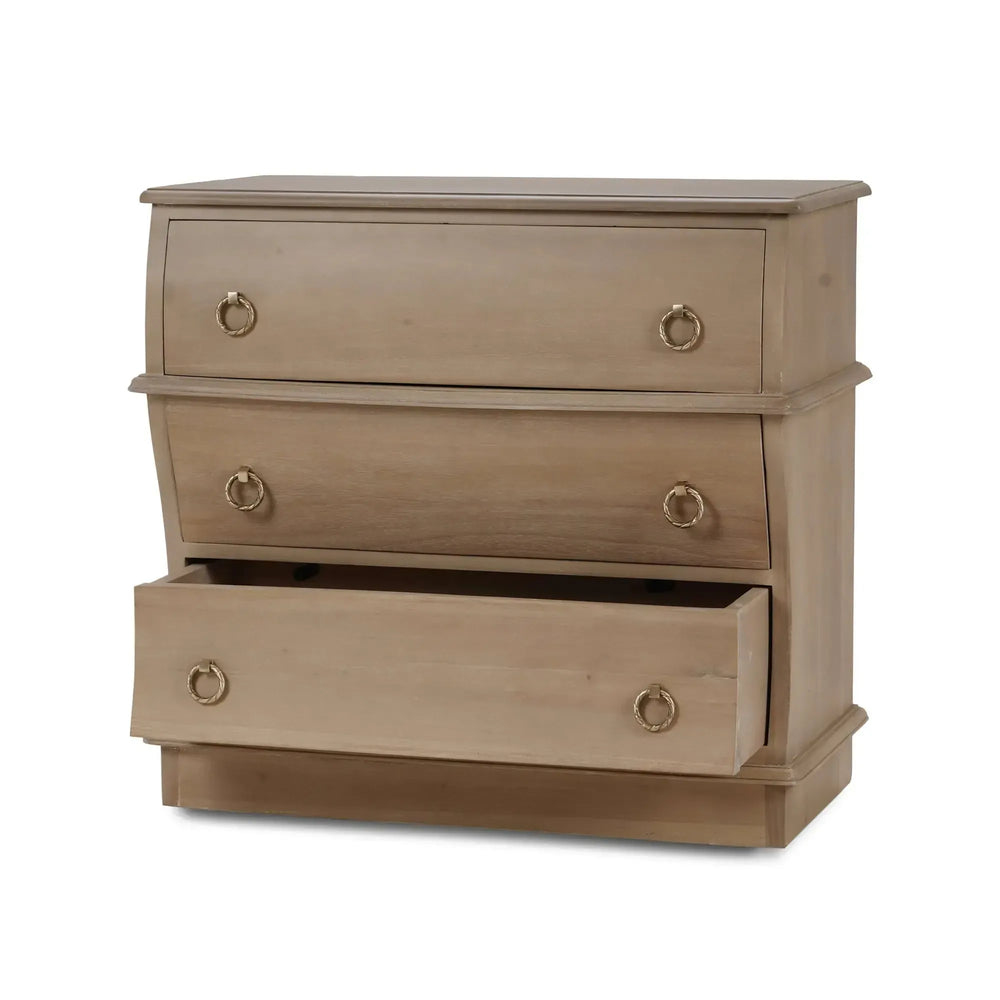 Serpentine Bedside Table-Blue Hand Home