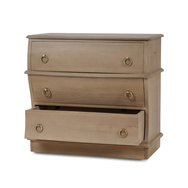 Serpentine Bedside Table-Blue Hand Home