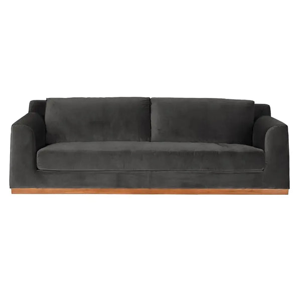 Seville Sofa, Grey Velvet-Noir Furniture-Blue Hand Home