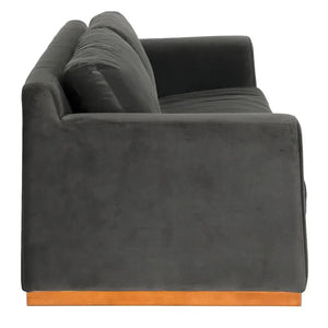 Seville Sofa, Grey Velvet-Noir Furniture-Blue Hand Home