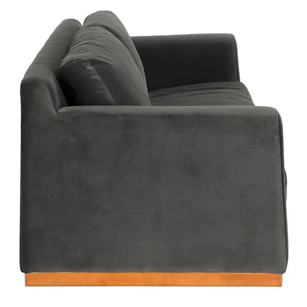 Seville Sofa, Grey Velvet-Noir Furniture-Blue Hand Home