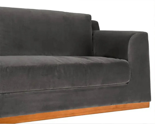 Seville Sofa, Grey Velvet-Noir Furniture-Blue Hand Home