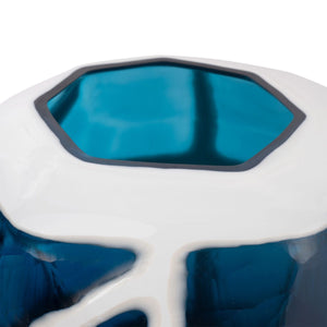 Sewale Medium Vase, Marine Blue & White