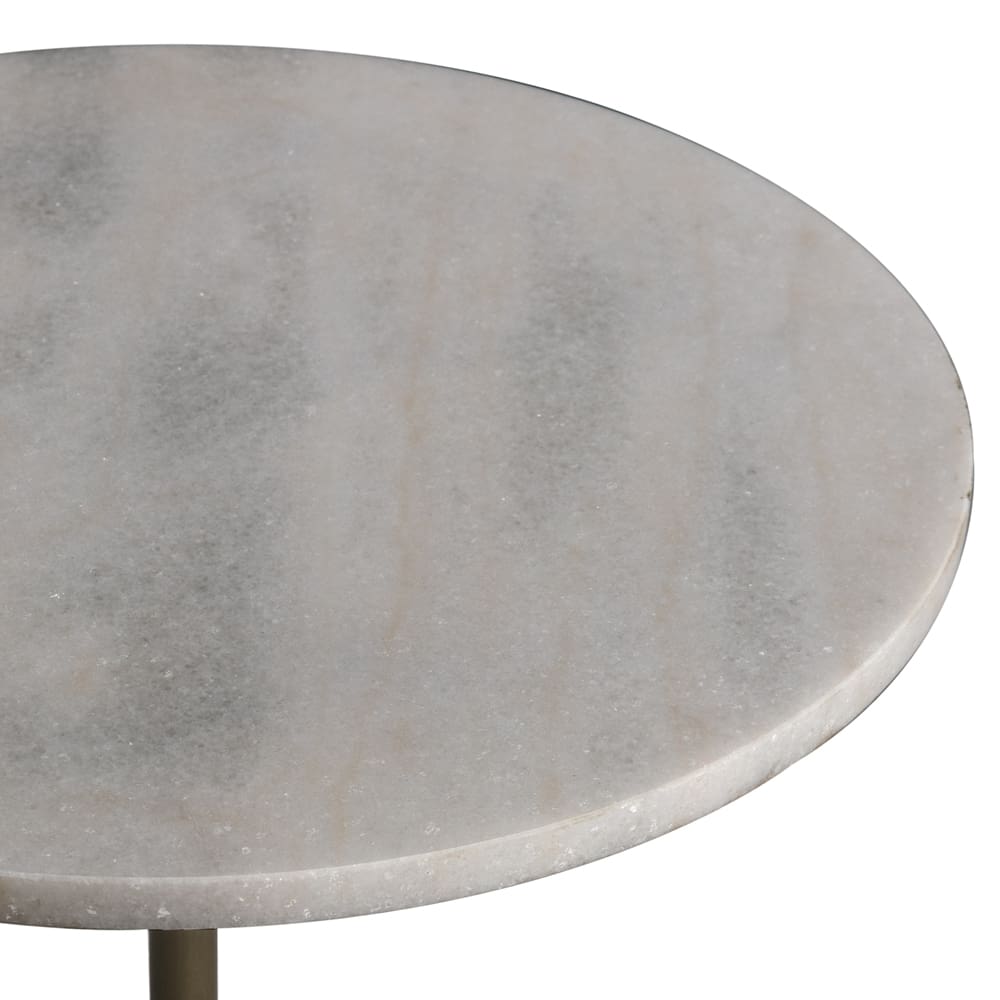 Shantu Side Table with Stone Top-Blue Hand Home