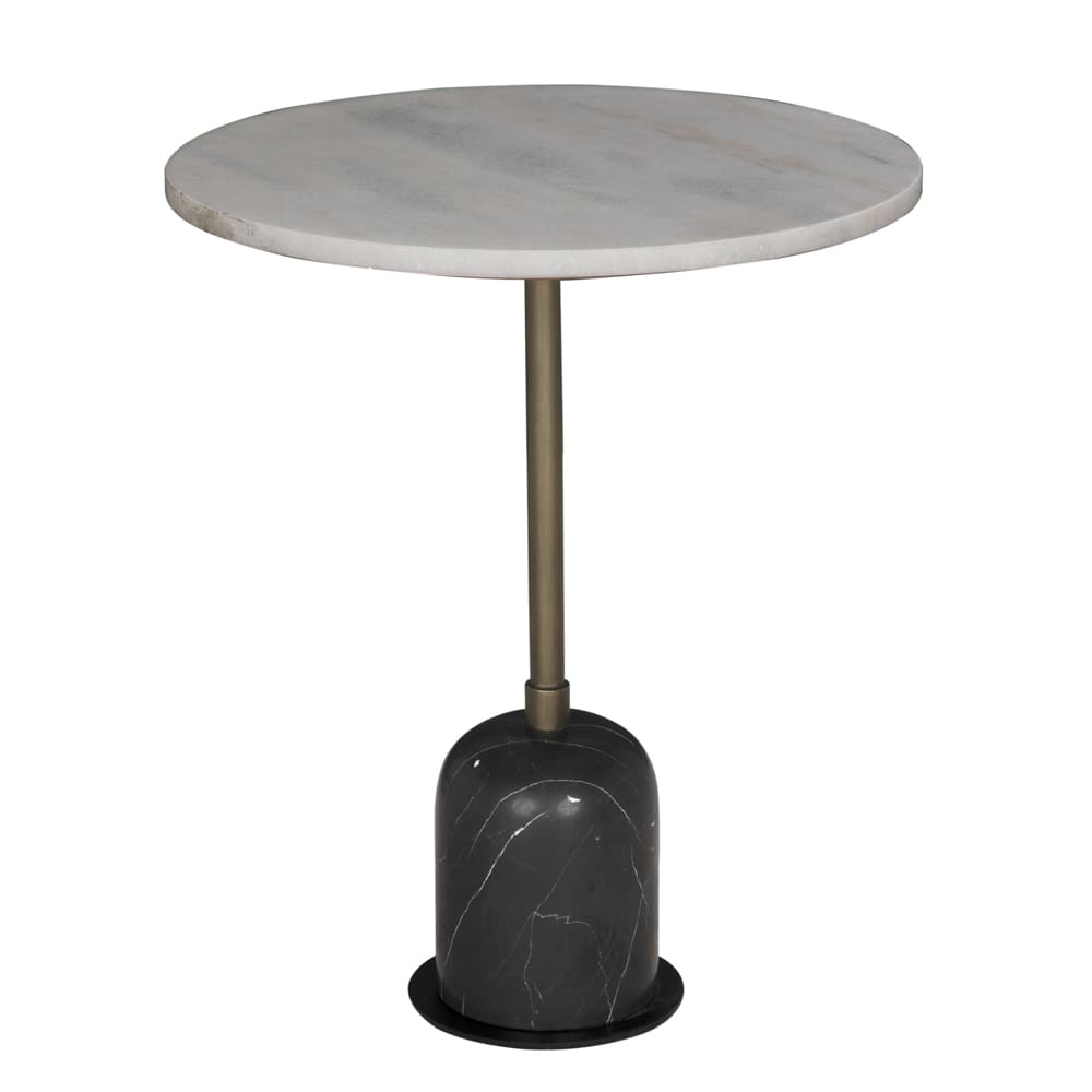 Shantu Side Table with Stone Top-Blue Hand Home