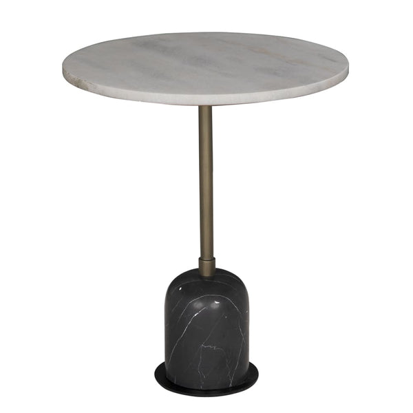Shantu Side Table with Stone Top-Blue Hand Home
