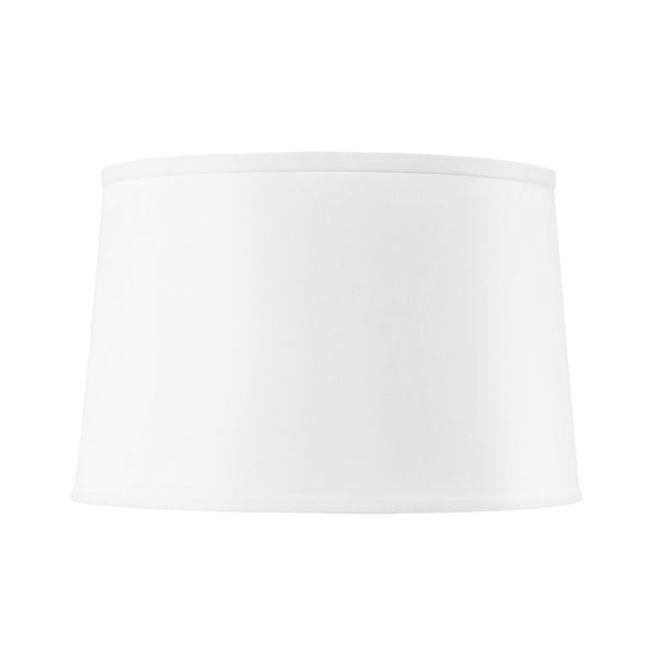Corinth Lamp with Shade 17-inch White Linen, with Nickel, Emerald Green