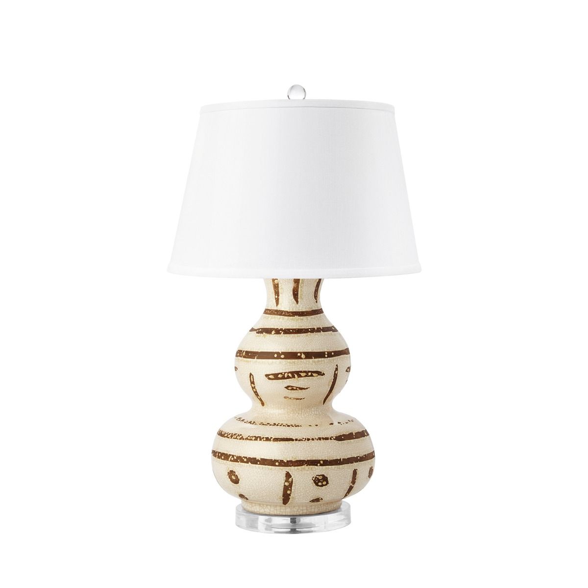 Shino Lamp / Ivory and Brown-Villa & House-Blue Hand Home