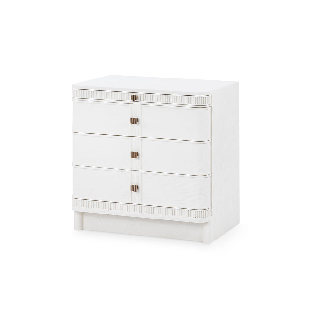 Sienna 3-Drawer Side Table-Blue Hand Home