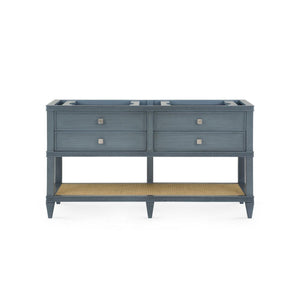 Sienna 2-Drawer Table - Base Only, Foggy Horizon-Blue Hand Home