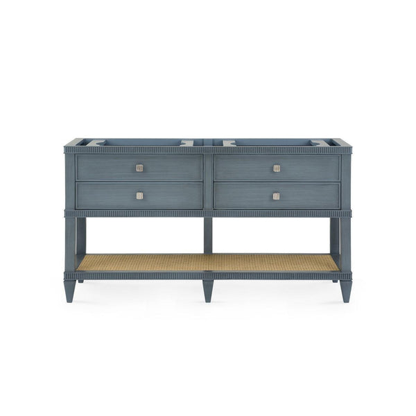 Sienna 2-Drawer Table - Base Only, Foggy Horizon-Blue Hand Home