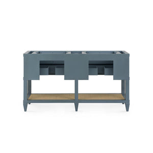 Sienna 2-Drawer Table - Base Only, Foggy Horizon-Blue Hand Home