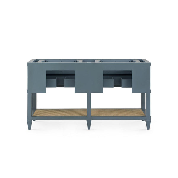Sienna 2-Drawer Table - Base Only, Foggy Horizon-Blue Hand Home
