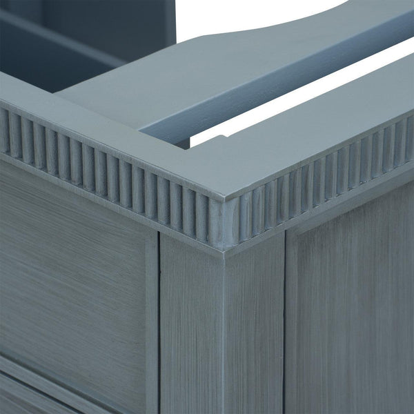 Sienna 2-Drawer Table - Base Only, Foggy Horizon-Blue Hand Home