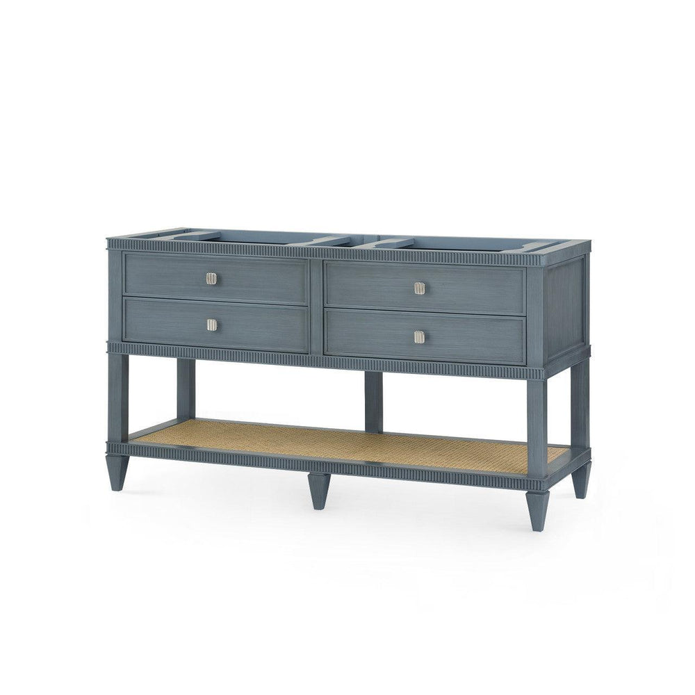Sienna 2-Drawer Table - Base Only, Foggy Horizon-Blue Hand Home